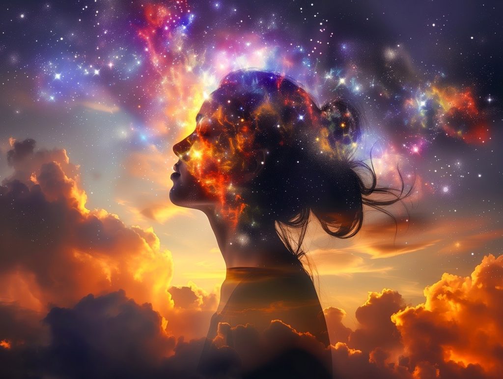 Habe den Kopf im Universum!